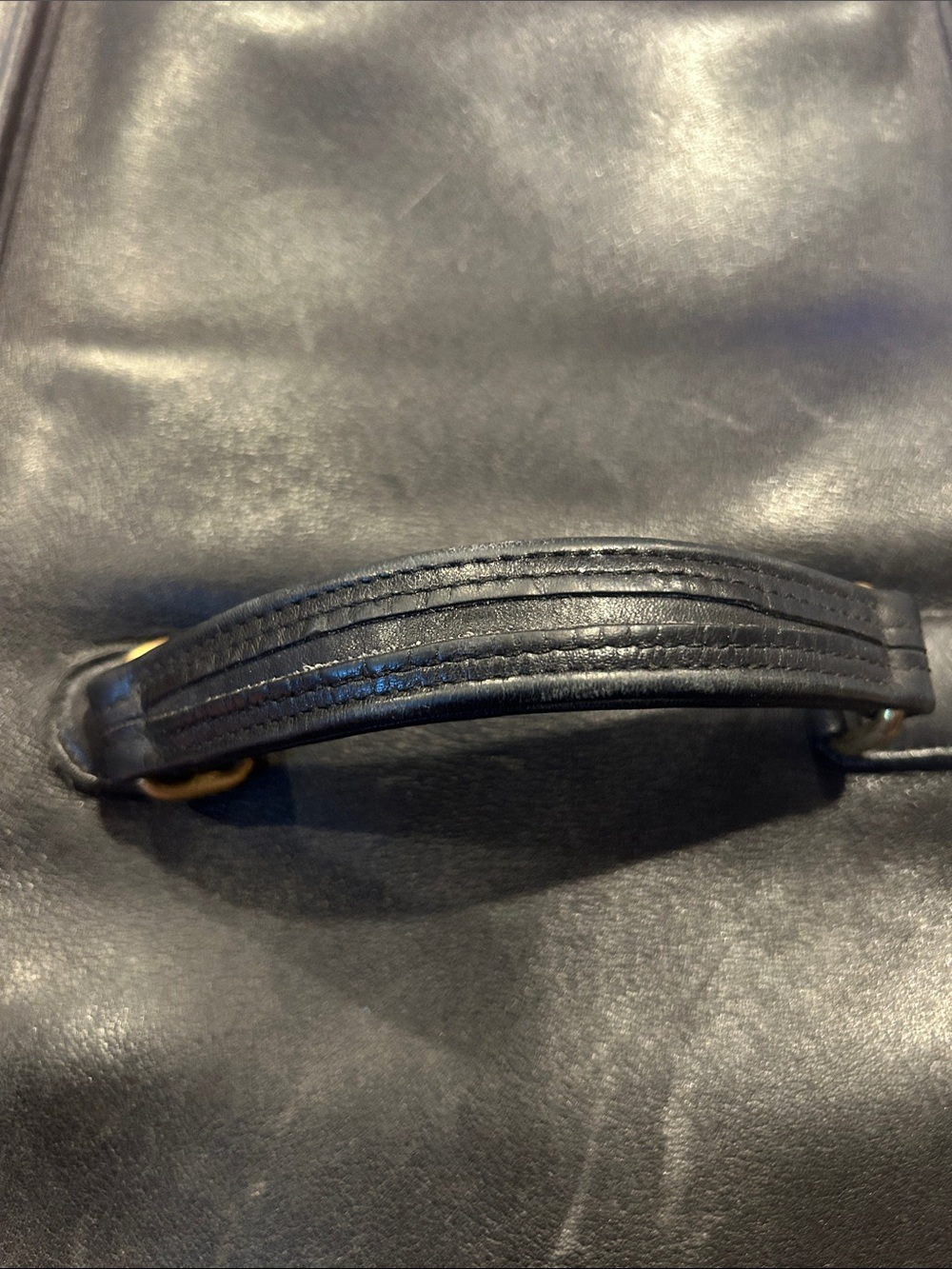 Vintage Coach Station Bag Black Leather Crossbody Messenger Bag - Picture 8 of 14